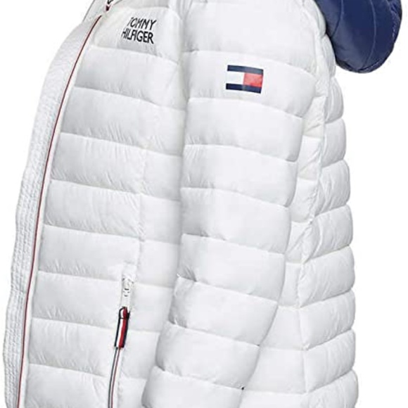 Tommy Hilfiger Women’s Packable Hooded Puffer Jacket White Medium NWT - Picture 5 of 10